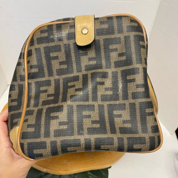 Fendi Zucca Print Coated Canvas with Leather Trim Vintage Rectangular Speedy - Picture 3 of 16